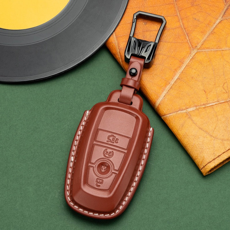 Exclusive Leather Key Fob Cover for Ford (Model C)
