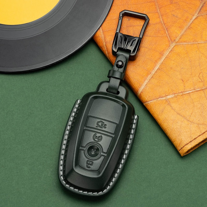 Exclusive Leather Key Fob Cover for Ford (Model C)