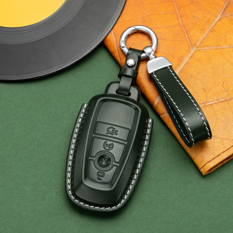 Exclusive Leather Key Fob Cover for Ford (Model C)