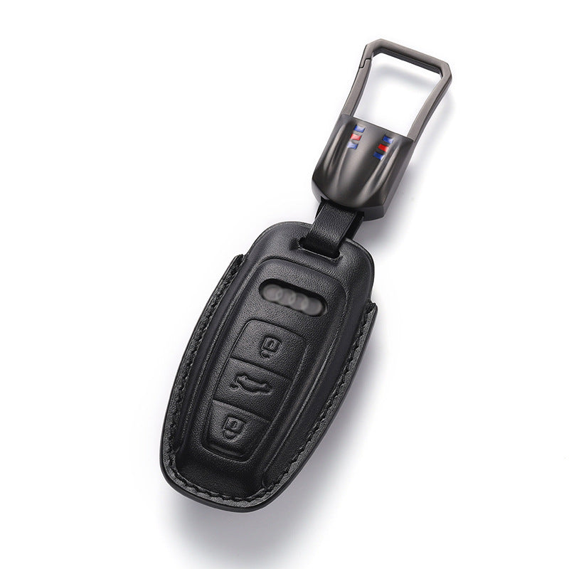 Leather Key Fob Cover for Audi (Model D) - T-Carbon Official Store