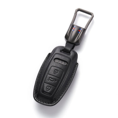 Leather Key Fob Cover for Audi (Model D) - T-Carbon Official Store