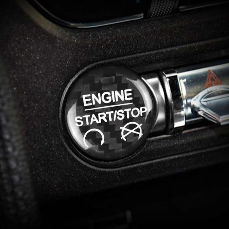 Ford Mustang Carbon Fiber Start Stop Button (Model A)