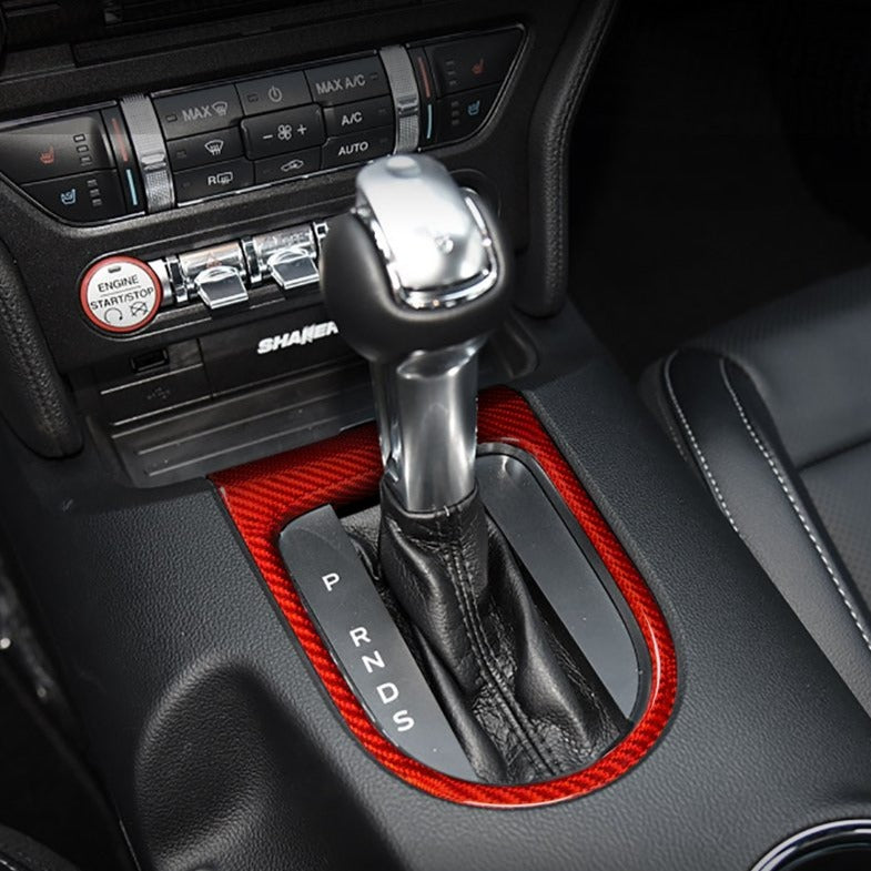 Ford Mustang Carbon Fiber Gear Shift Console Cover (Model A)