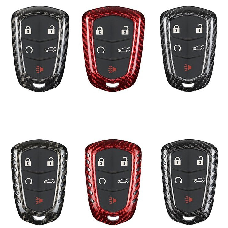 T-Carbon for Cadillac Carbon Fiber Key Fob Case (Model A) - T-Carbon Official Store